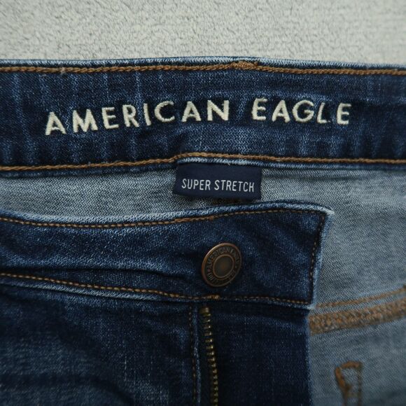 American Eagle Jeans Womens 14 Short Highest-Rise Jegging 26.5" Inseam Destroyed - Picture 12 of 16